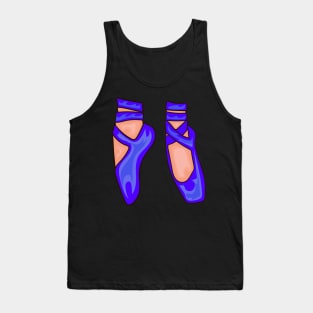 Ballerina's Blue Ballet Shoes Tank Top